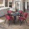 Regency Kahlo Square Table & Chair Sets, 48 W, 48 L, 29 H, Wood, Metal, Plastic Top, Grey TPL4848GYBK47BY - alternate 1